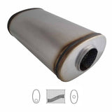 3 INCH 8" X 5" OVAL STAINLESS - 14 INCH LONG O/C GP NO STUBS STRAIGHT THROUGH