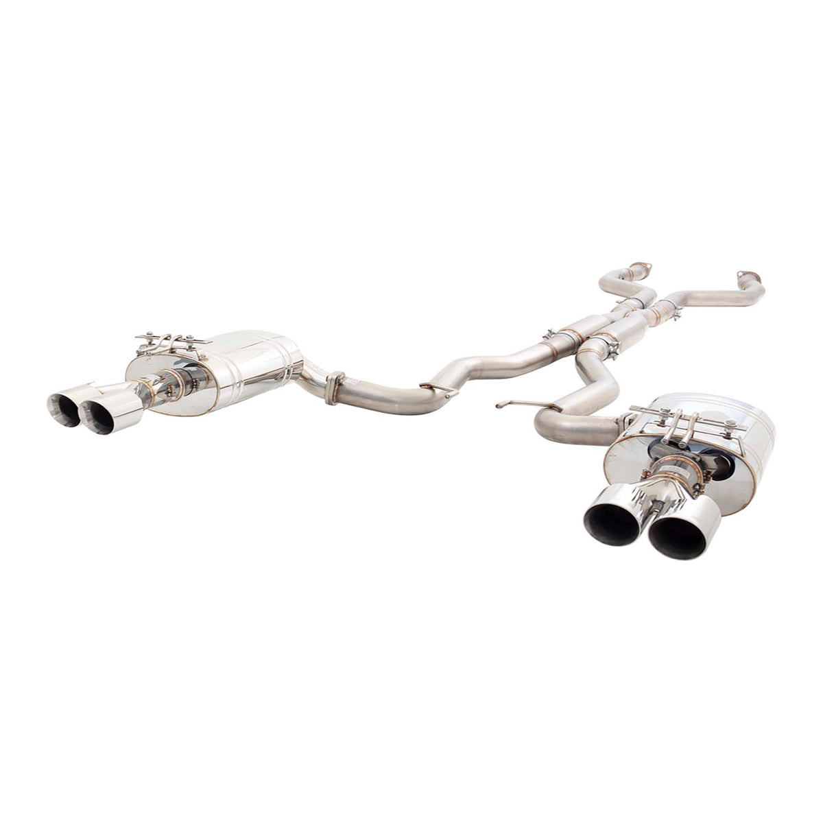 Holden Commodore VE VF Sedan XFORCE Twin 2.5" Catback Exhaust - Polished SS **** Special Order Item ****