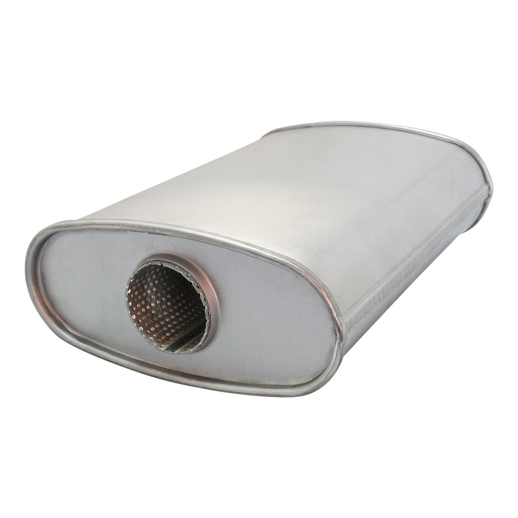 2.5" UNIVERSAL MEGA FLOW OVAL MUFFLER 10X4 14" LONG O/C NO STUBS