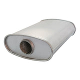2.5" UNIVERSAL MEGA FLOW OVAL MUFFLER 10X4 14" LONG O/C NO STUBS
