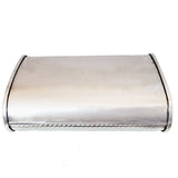 10" X 4" OVAL - 14" LONG O/O 2 1/2" GLASS PACKED MEGA FLOW NO STUBS 409 STAINLESS STEEL