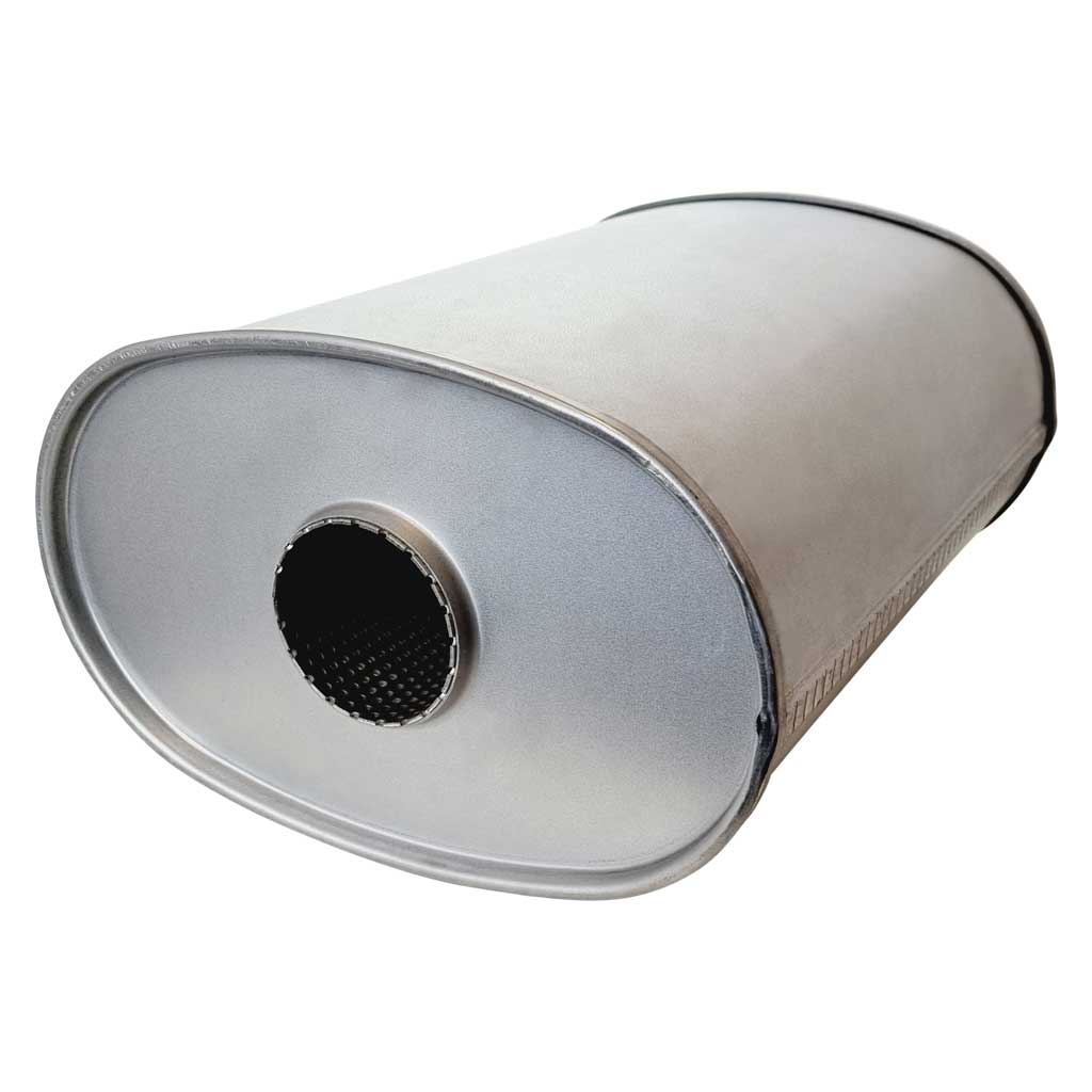 10" X 6 1/2" OVAL - 14" LONG 2 1/2" IN, TWIN OUT 2 1/4" YP INT G/PACKED NO STUBS