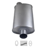 8" X 4" OVAL - 14" LONG O/C 2 1/2" GLASS PACKED MEGA FLOW
