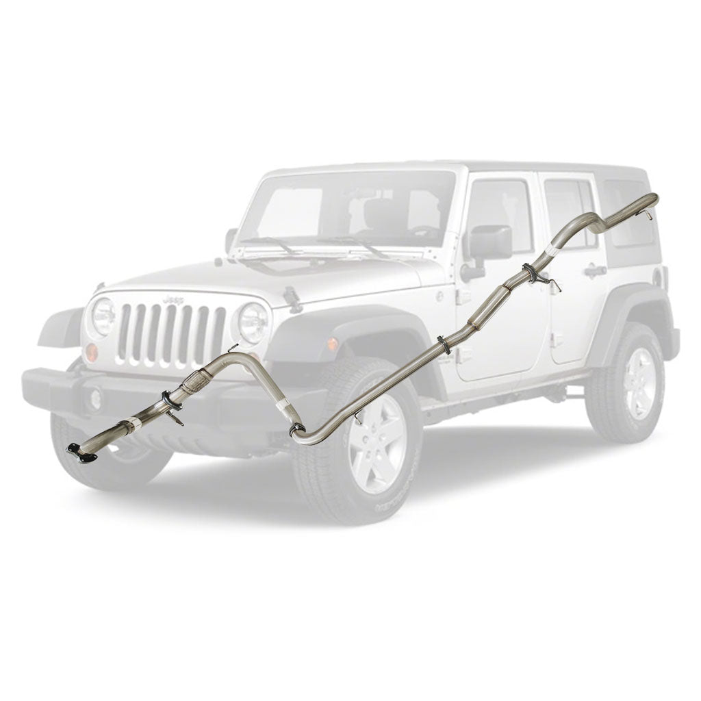 Jeep Wrangler JK 2007-2010 2.8L CRD 3 Inch Turbo Back Exhaust *** Limited Stock Made To Order ****