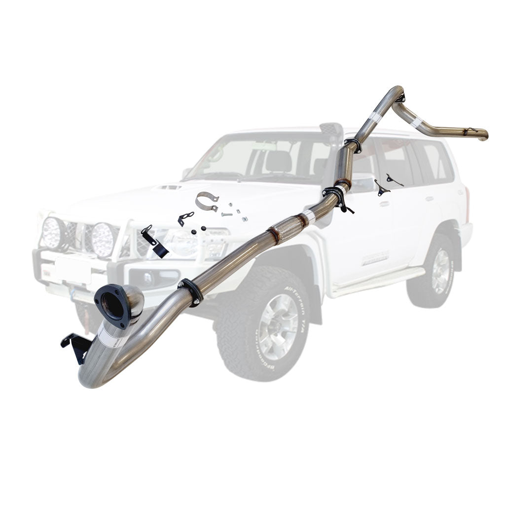 Nissan Patrol Y61 GU 3L ZD30 Wagon 3 Inch Turbo Back Exhaust  2000-2016 (Does not suit Coil Tower Braces)