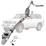 Nissan Patrol Y61 GU TD42 Wagon 3 Inch Turbo Back Exhaust with Stainless Cast Dump Pipe (Does not suit Coil Tower Braces)