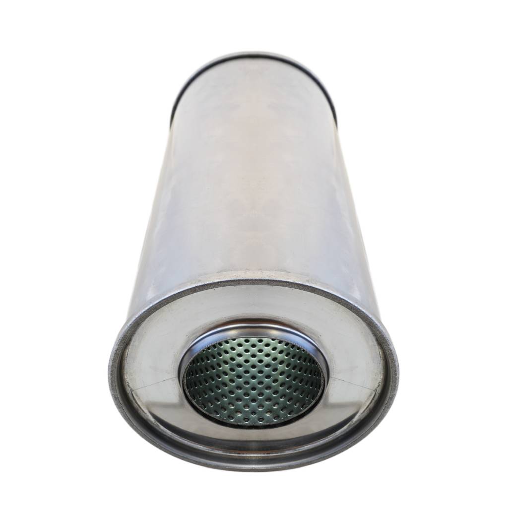 6" ROUND 14" LONG C/C 3" GLASS PACKED 409 STAINLESS EVERFLO NO STUBS