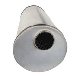 8" ROUND - 18" LONG 2.5" O/O  GP NS MEGA STAINLESS STEEL 409