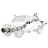Toyota Landcruiser 79 Series VDJ79 4.5L V8 4 Inch Single into Twin 3 Inch Turbo Back DPF Delete
