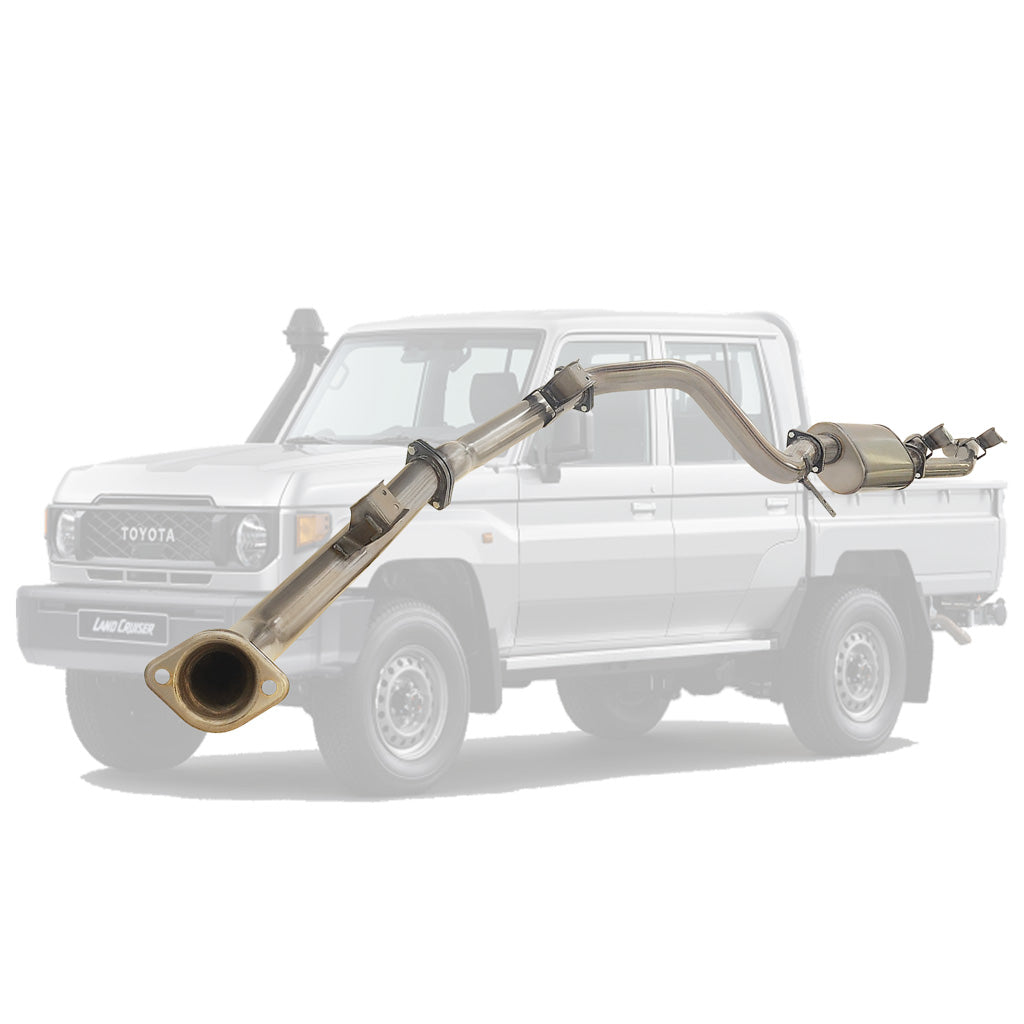 TOYOTA LANDCRUISER 79 SERIES GDJ79 DCAB UTE 2.8L 2023 On 3" STAINLESS #DPF# BACK EXHAUST