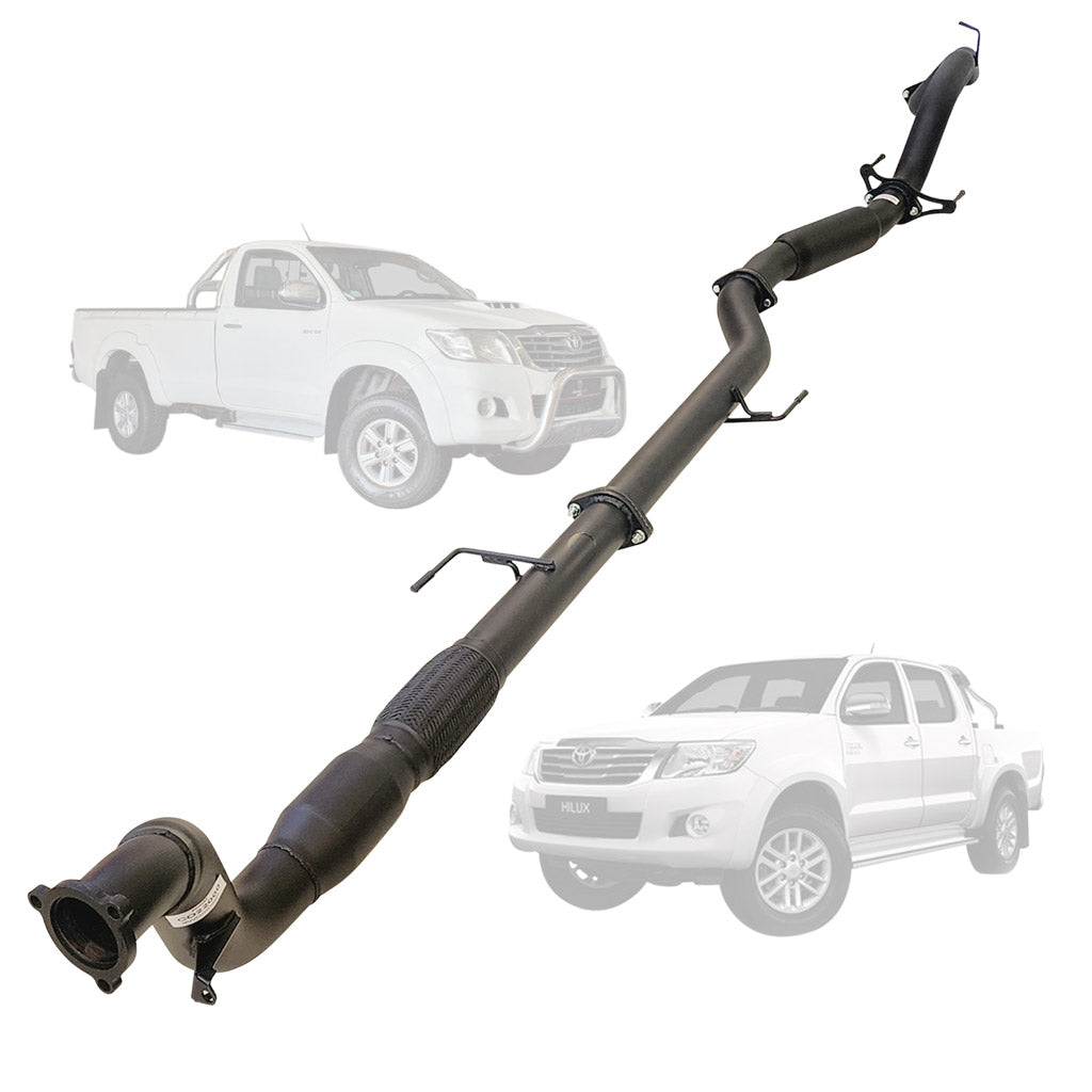 TOYOTA HILUX KUN 3.0L16/26 3.0L 1KD-FTV D4D 2005 - 9/2015 3" TURBO BACK EXHAUST