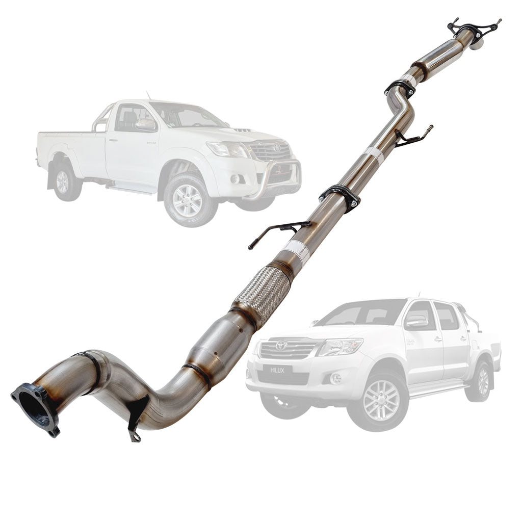 TOYOTA HILUX KUN 3.0L16/26 3.0L 1KD-FTV D4D 2005 - 9/2015 3" TURBO BACK EXHAUST