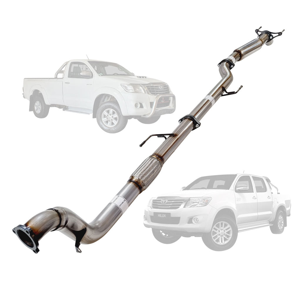 TOYOTA HILUX KUN 3.0L16/26 3.0L 1KD-FTV D4D 2005 - 9/2015 3" TURBO BACK EXHAUST