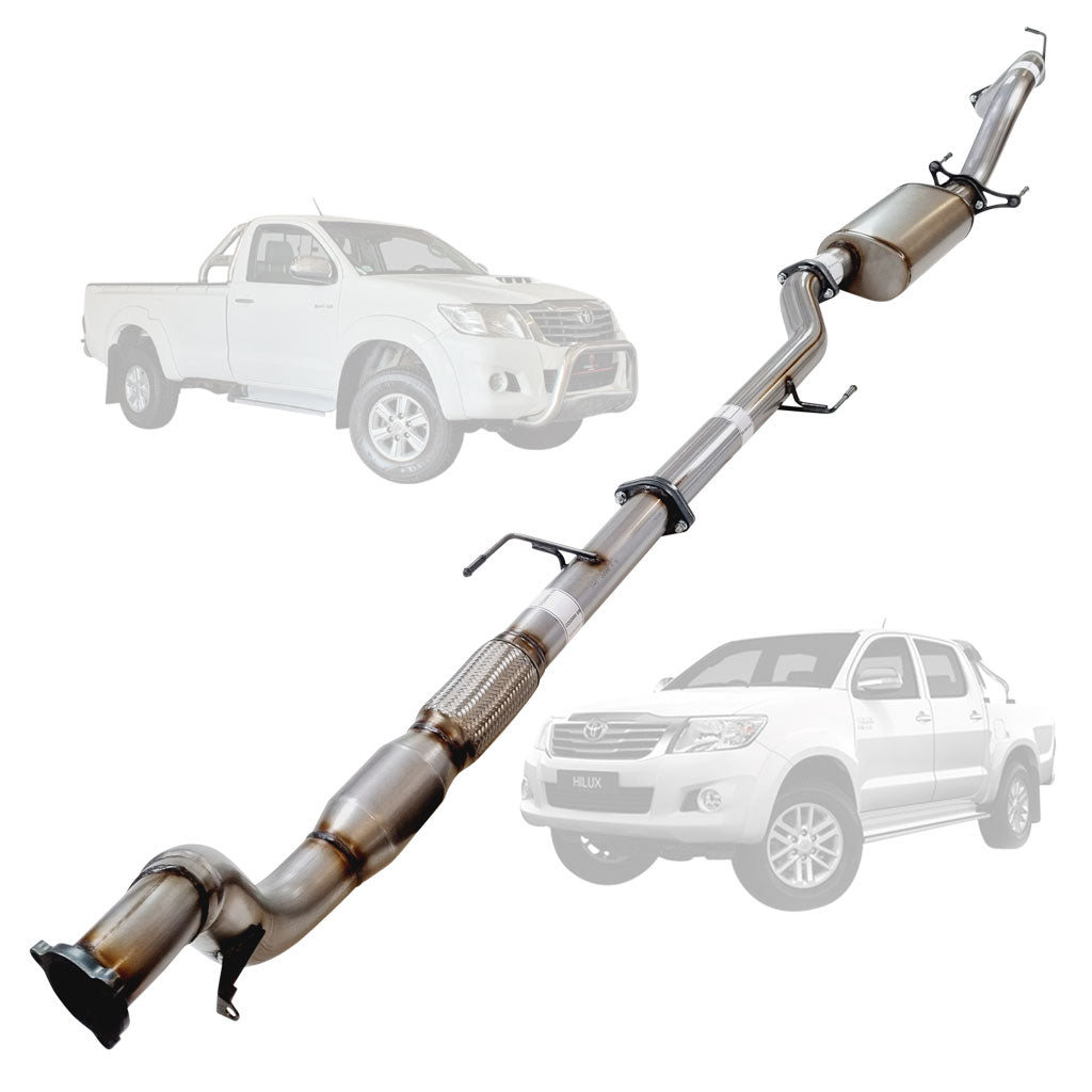 TOYOTA HILUX KUN 3.0L16/26 3.0L 1KD-FTV D4D 2005 - 9/2015 3" TURBO BACK EXHAUST