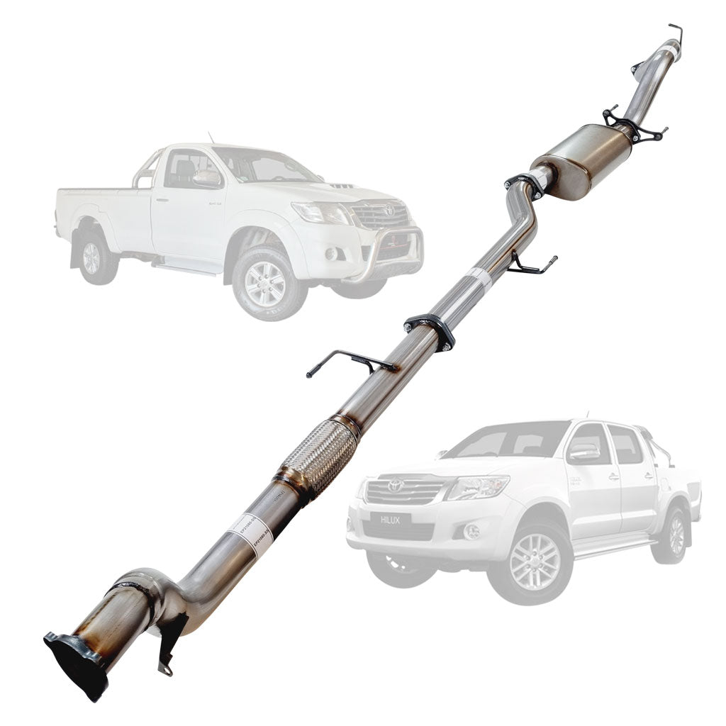 TOYOTA HILUX KUN 3.0L16/26 3.0L 1KD-FTV D4D 2005 - 9/2015 3" TURBO BACK EXHAUST