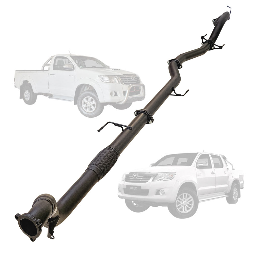 TOYOTA HILUX KUN 3.0L16/26 3.0L 1KD-FTV D4D 2005 - 9/2015 3" TURBO BACK EXHAUST