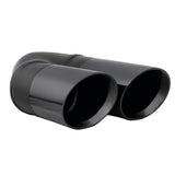 Angle Cut Y-Piece Inner Cone Black Chrome 2 1/2" In 2x3" Out 9" Long LHS SS304 Tip