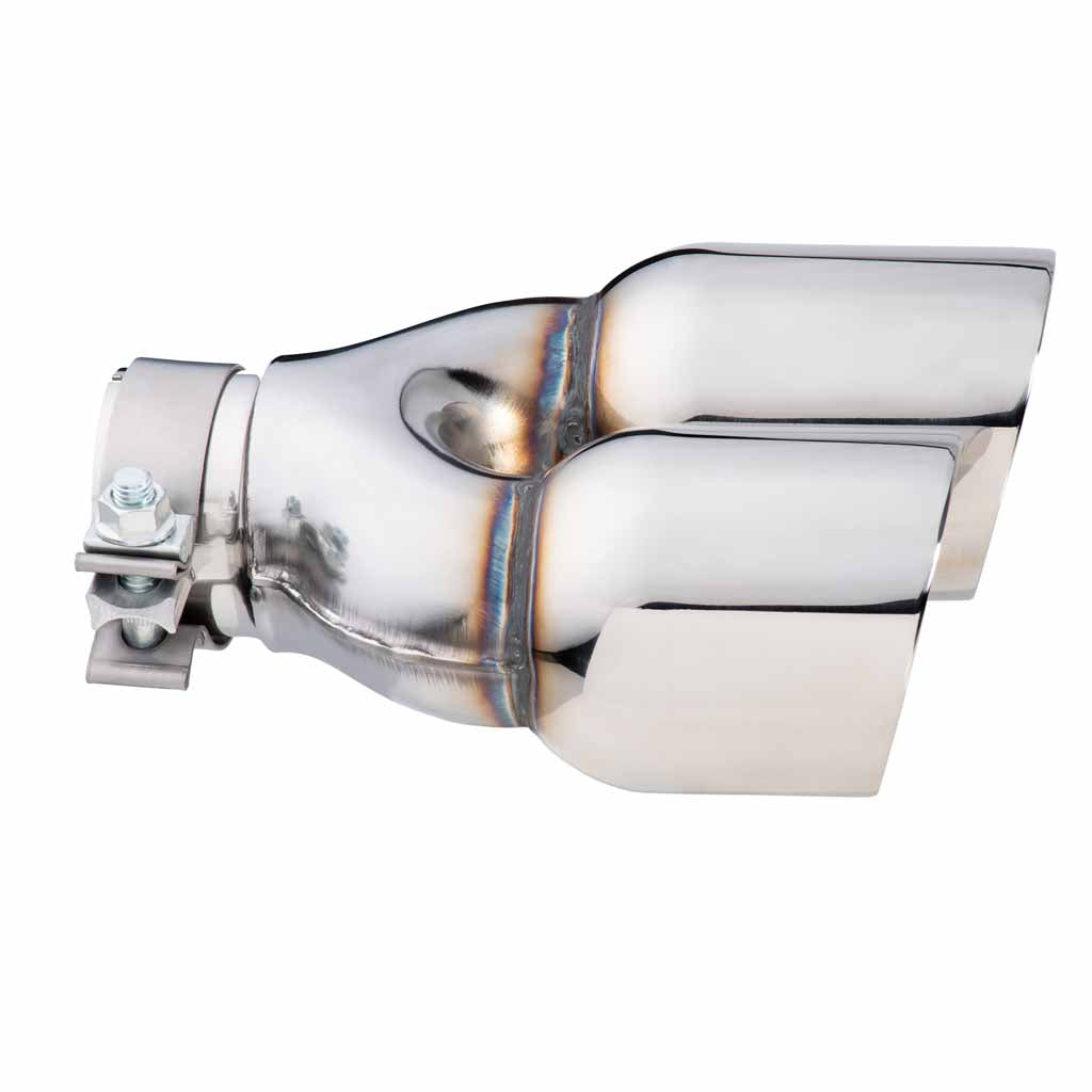Angle Cut Y-Piece Inner Cone Taper Stepped 2 1/2" In 2 x 31/2" Out 9" Long LHS SS304 Clamped Tip