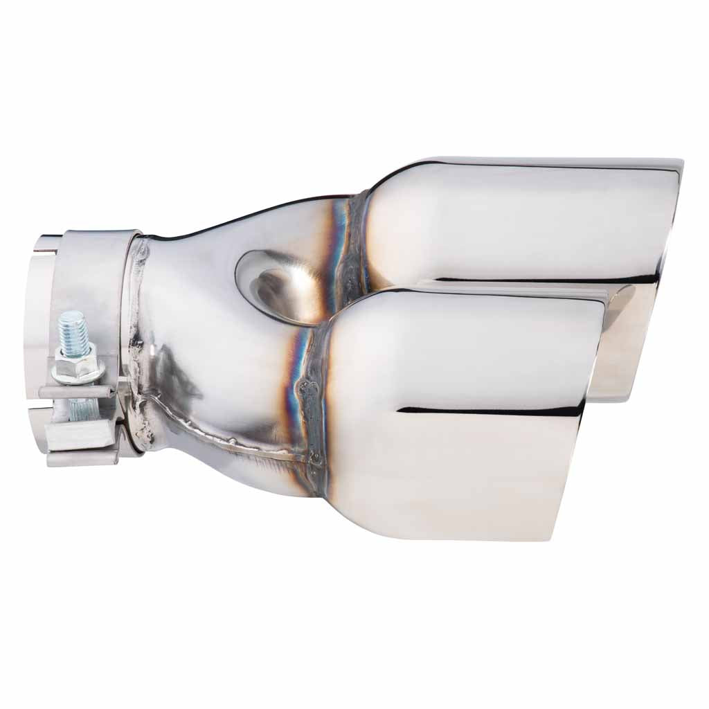 Angle Cut Y-Piece Inner Cone Taper Stepped 3" In 2 x 31/2" Out 9" Long LHS SS304 Clamped Tip