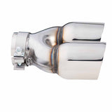 Angle Cut Y-Piece inner Cone Taper Stepped 3" In 2 x 31/2" Out 9" Long RHS SS304 Clamped Tip