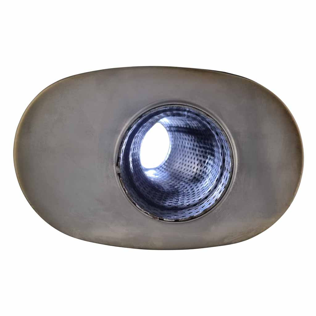 3 INCH 8" X 5" OVAL - 15.5" LONG O/O (20MM/50MM) NO STUBS GLASS PACKED STRAIGHT THROUGH