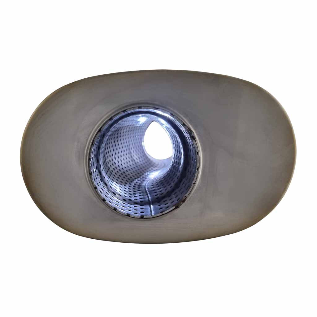 3 INCH 8" X 5" OVAL - 15.5" LONG O/O (35MM/35MM) NO STUBS GLASS PACKED STRAIGHT THROUGH