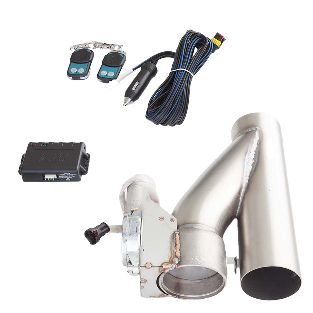 XFORCE Electric Stainless Steel Exhaust Cut Out Valve Kit With Remote 3.5 Inch