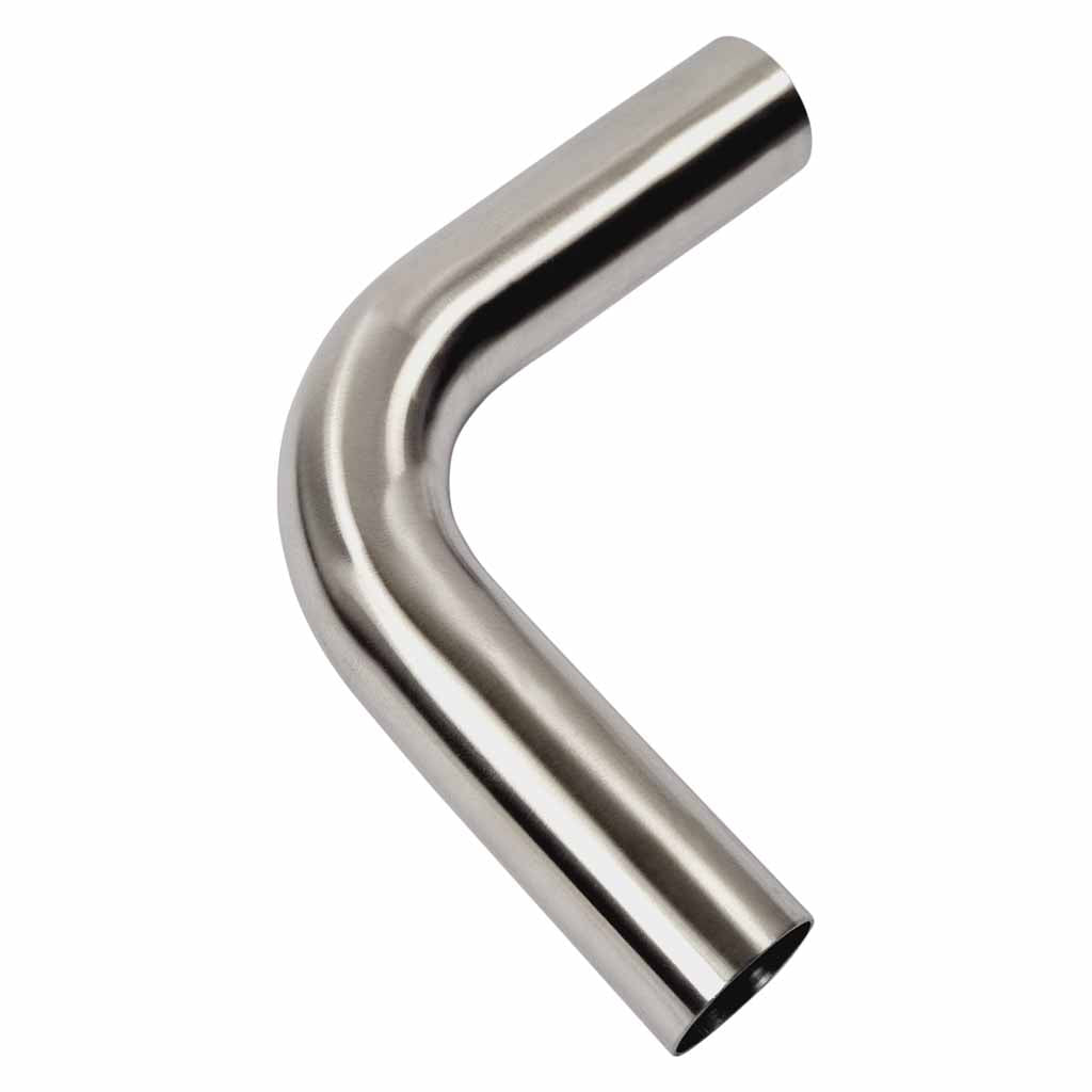 2.25 Inch 90 Degree 1.5D Radius Mandrel Bend Brushed 304 Stainless Steel