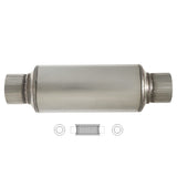 5" Round Centre/Centre Configurations Universal Mufflers With Spigots | Stainless 409 | Select Your Size Length and Internal Options