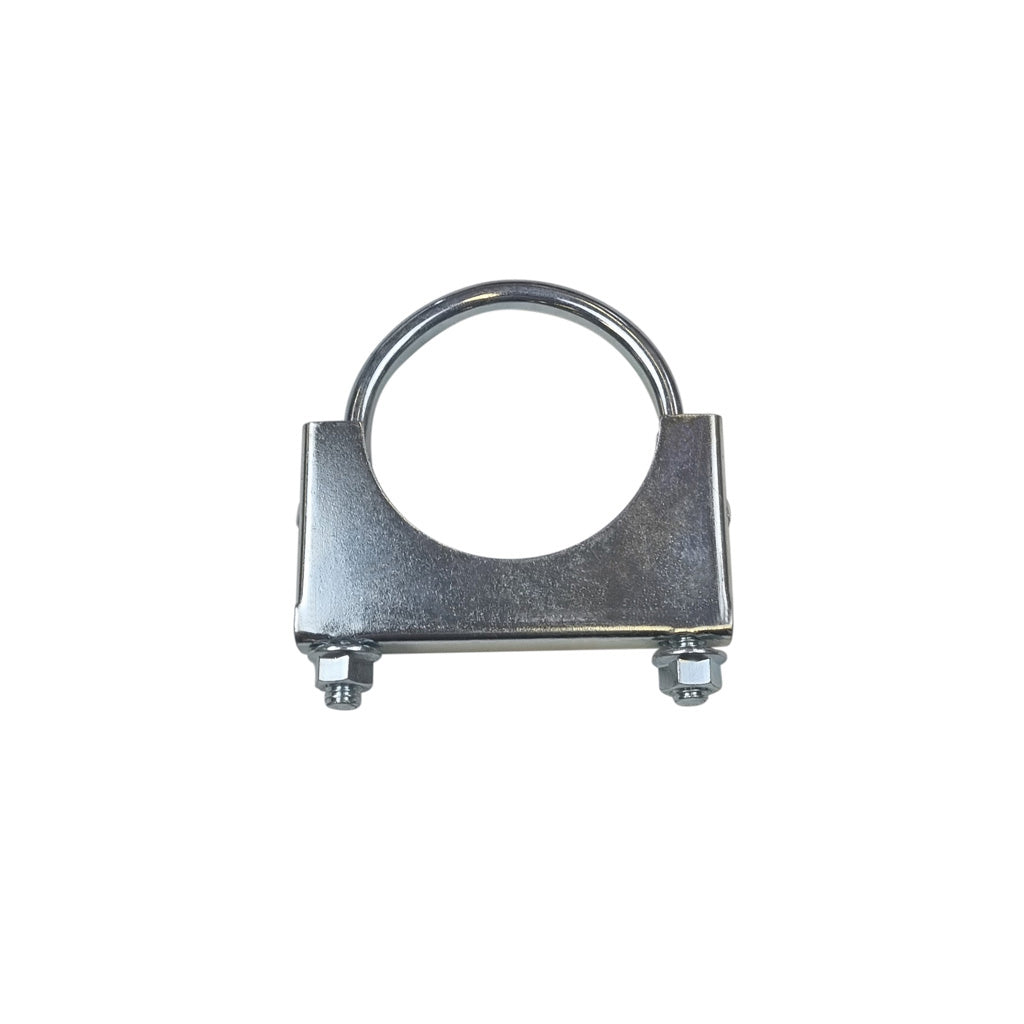 Heavy-Duty Silver U-Bolt Exhaust Clamps - Suitable for Expanded Pipes, Available in Sizes from 1 Inch to 6 Inches