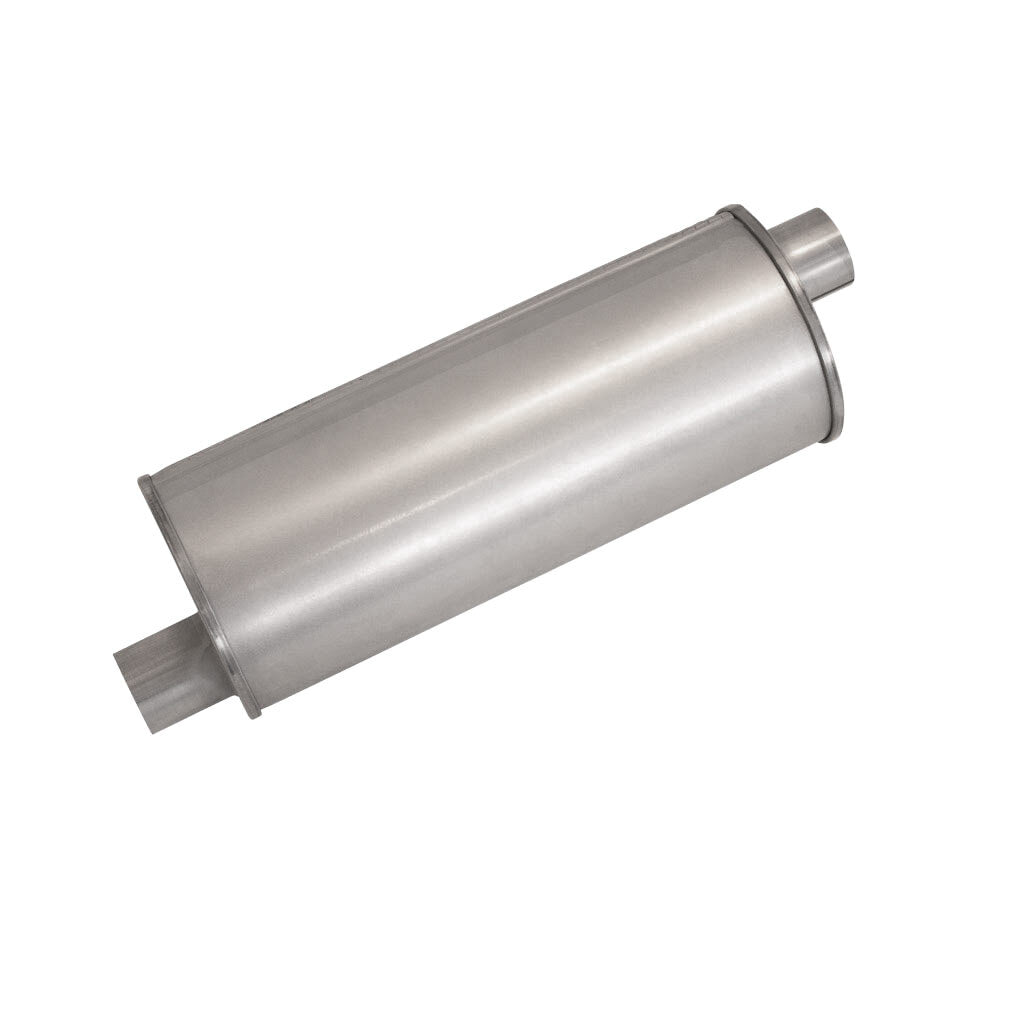 6" Round Offset/Offset Righthand Rotation Configurations Universal Mufflers | Aluminised | Select Your Size Length and Internal Options
