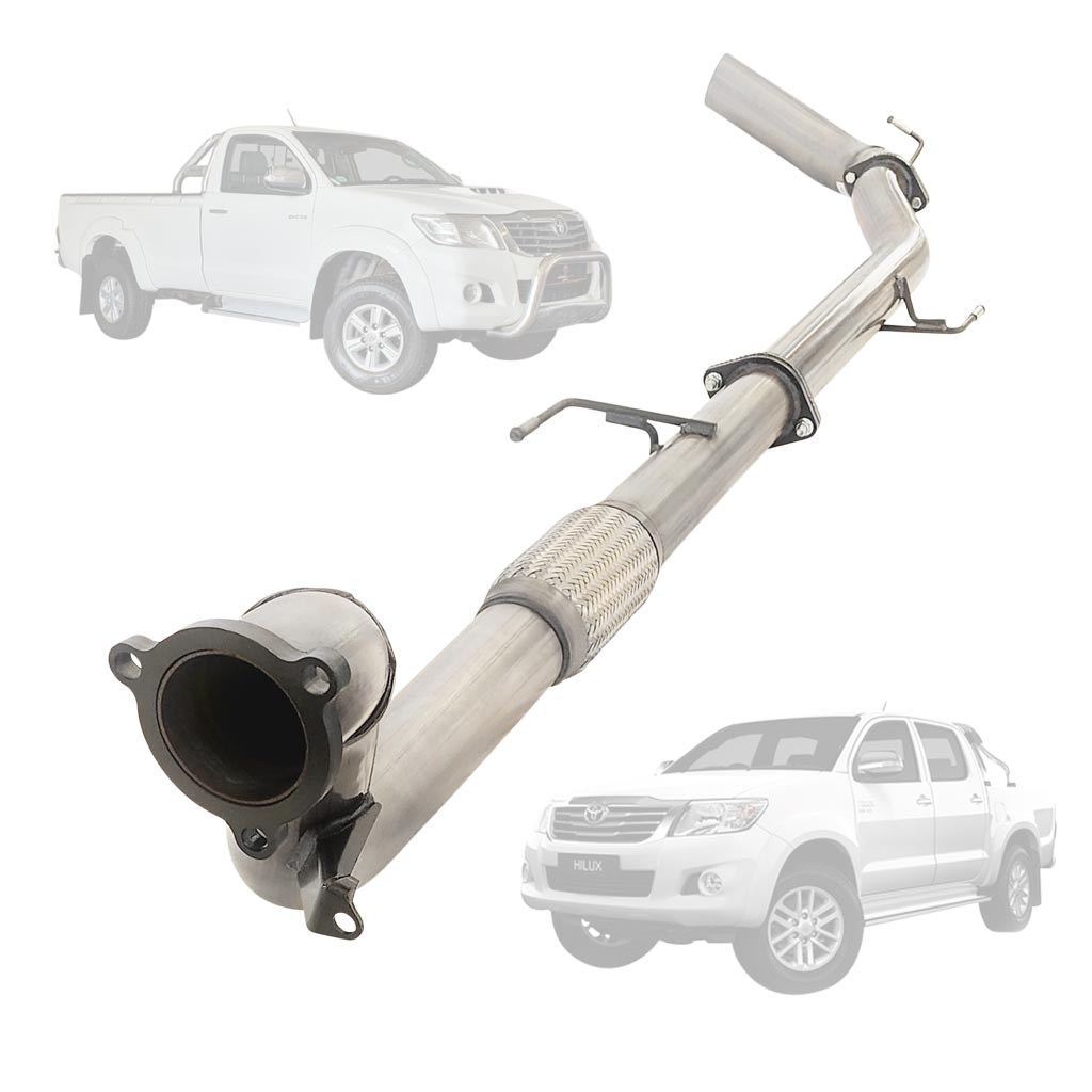Toyota Hilux N70 Series 3.0L 4Cyl 1KD-FTV (2005-2015) 3" Turbo Back Exhaust To 3.5" Tailpipe
