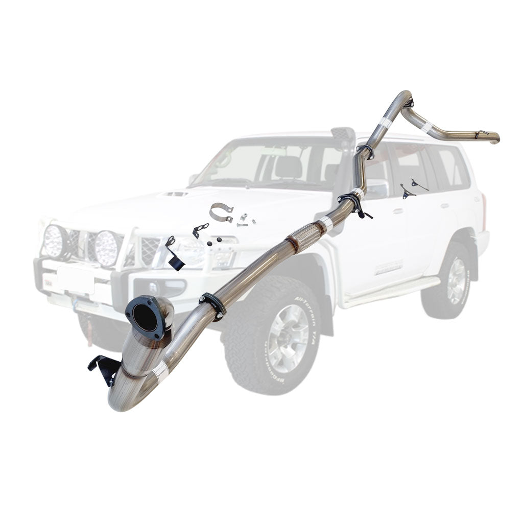Nissan Patrol Y61 GU 3L ZD30 Wagon 3 Inch Turbo Back Exhaust  2000-2016 (Does not suit Coil Tower Braces)