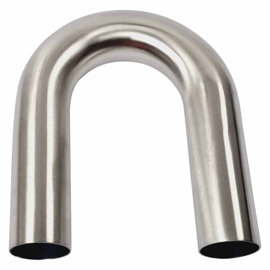 1.75 Inch 180 Degree 1.5D Radius Mandrel Bend Brushed 304 Stainless Steel