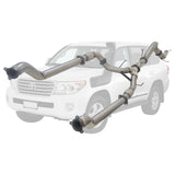 Toyota Landcruiser 200 Series V8 Wagon Twin 3 Inch Into 4 Inch Turbo Back Exhaust