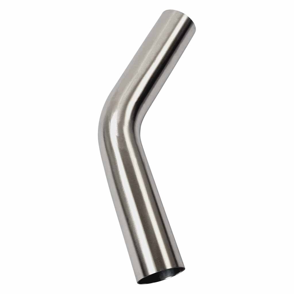 1.78 Inch 45 Degree 1.5D Radius Mandrel Bend Brushed 304 Stainless Steel