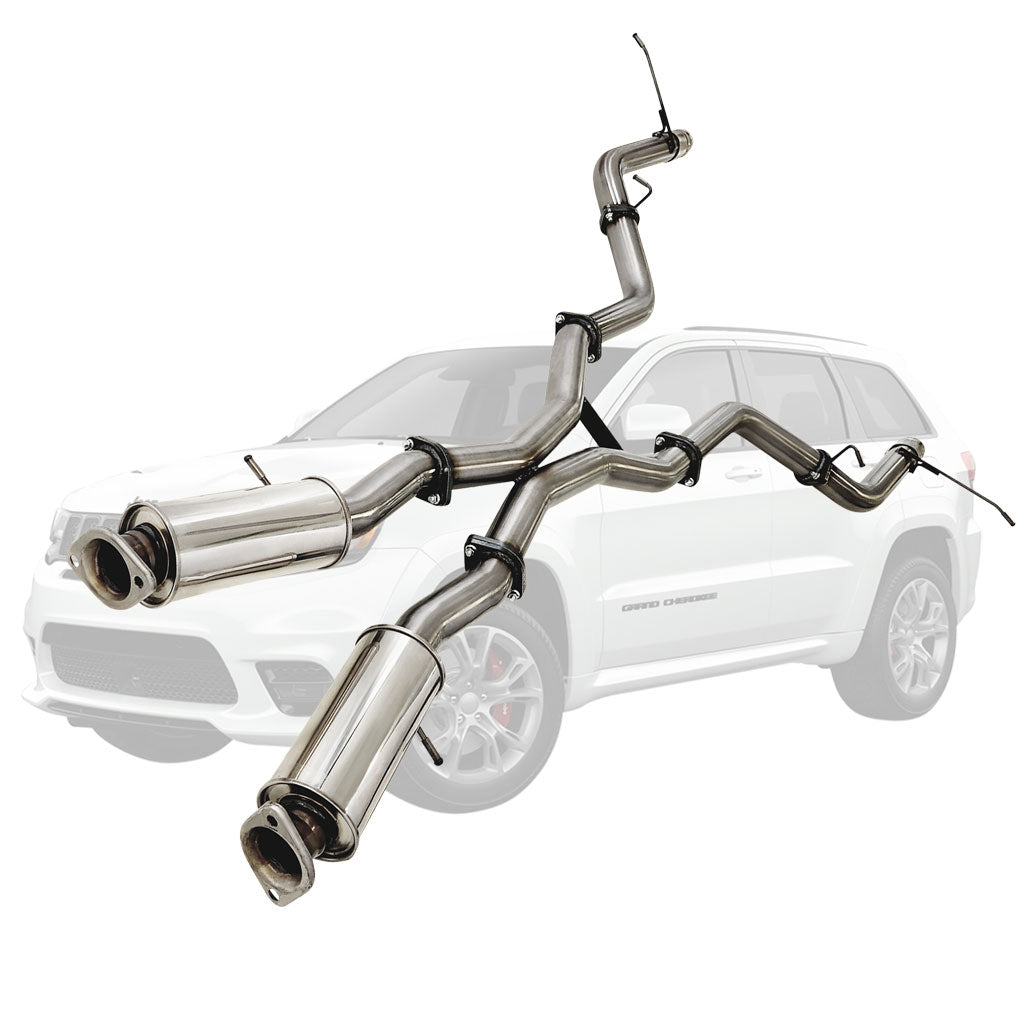 3" Cat Back Exhaust For SRT Jeep Grand Cherokee Twin 2012 to 2021 OE Tip Option