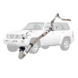 Nissan Patrol Y61 GU TD42 Wagon 3 Inch Dump Pipe Back Exhaust (Does not suit Coil Tower Braces)