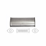 5" x 3" Centre/Centre Configurations Mufflers | Aluminised | Select Your Size Length and Internal Options