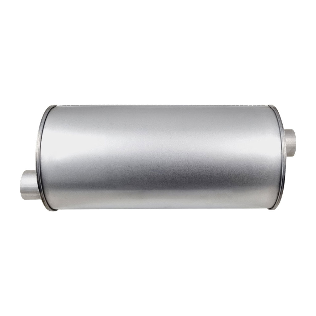 8" Round Offset/Offset Righthand Rotation Configurations Universal Mufflers | Aluminised | Select Your Size Length and Internal Options