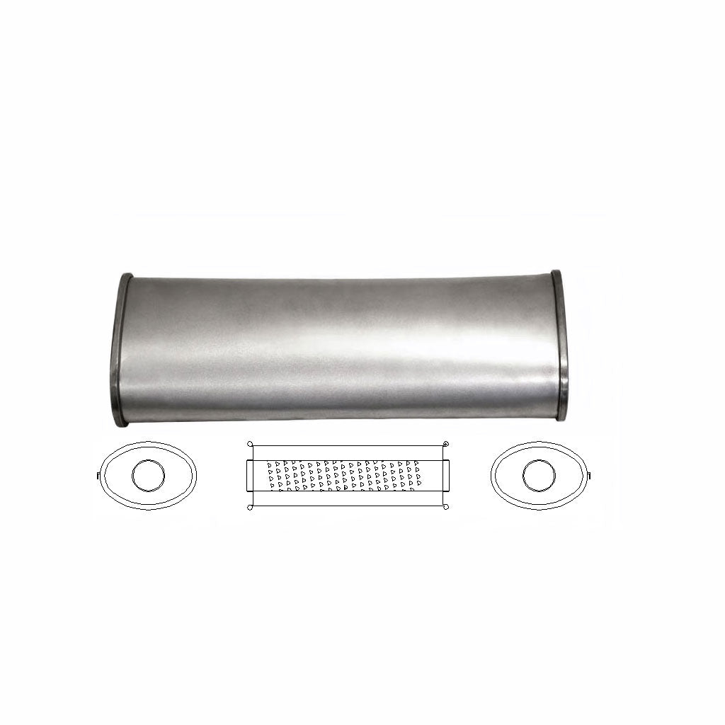 5" x 3" Centre/Centre Configurations Mufflers | Aluminised | Select Your Size Length and Internal Options
