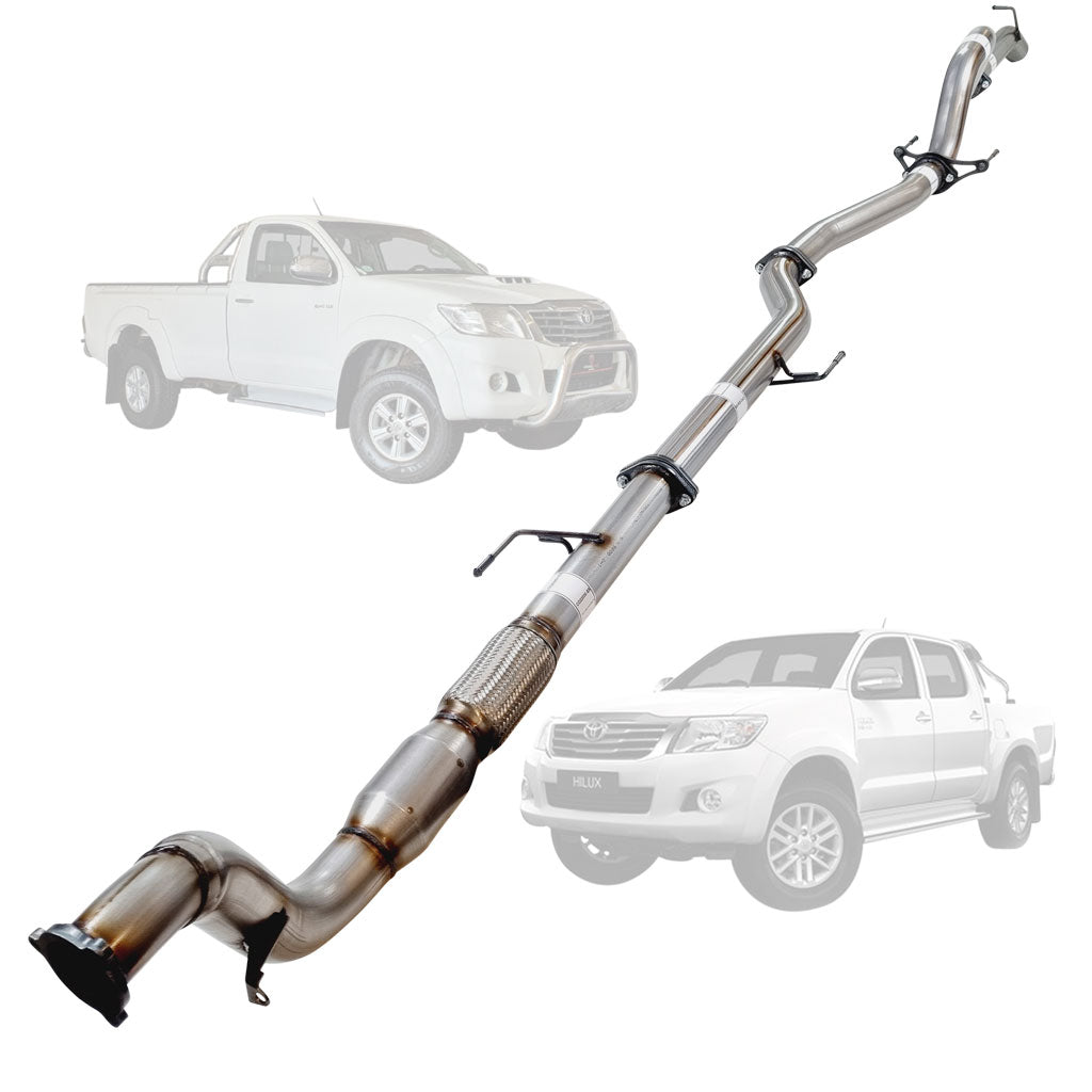 TOYOTA HILUX KUN 3.0L16/26 3.0L 1KD-FTV D4D 2005 - 9/2015 3" TURBO BACK EXHAUST