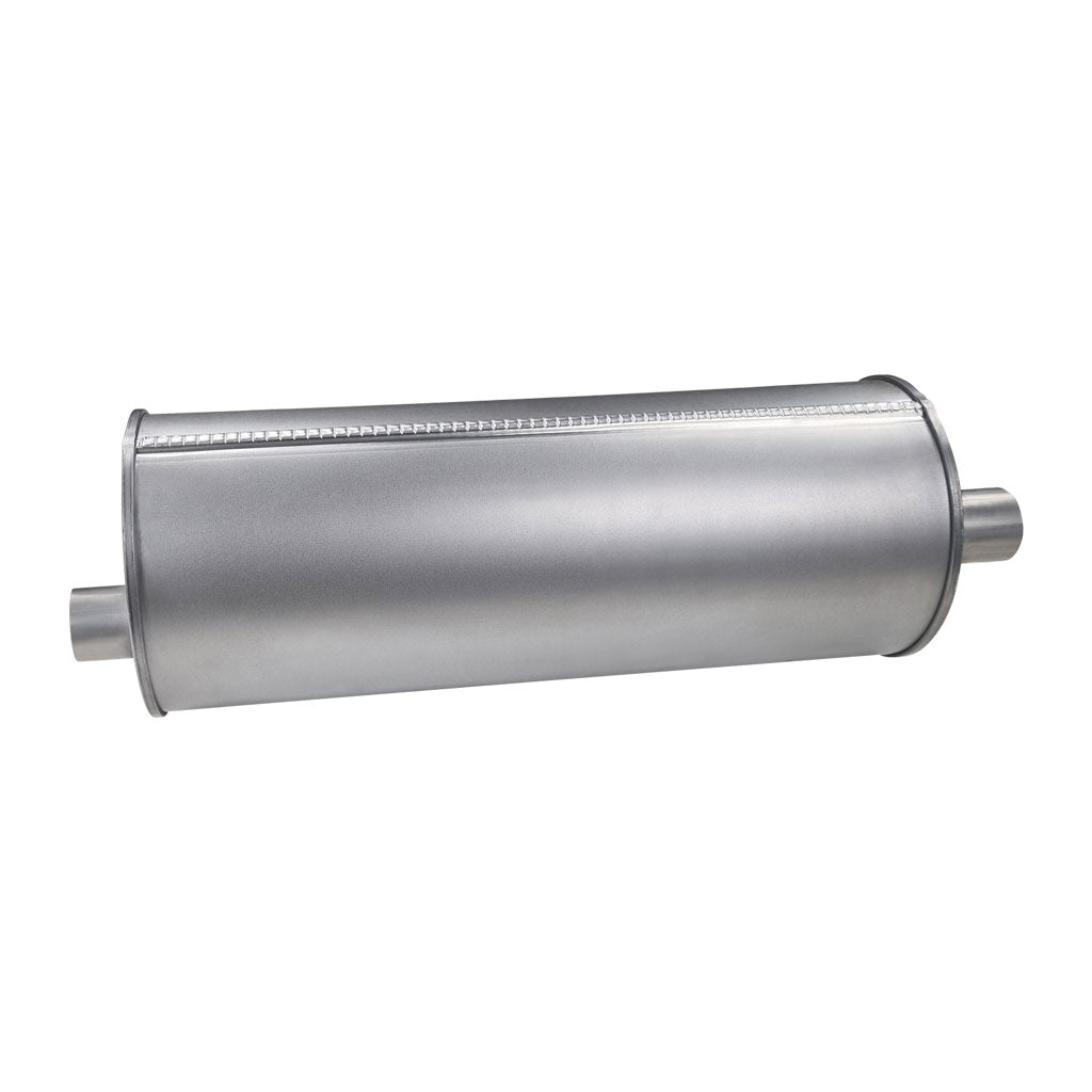 8" Round Offset/Offset Lefthand Rotation Configurations Universal Mufflers | Aluminised | Select Your Size Length and Internal Options