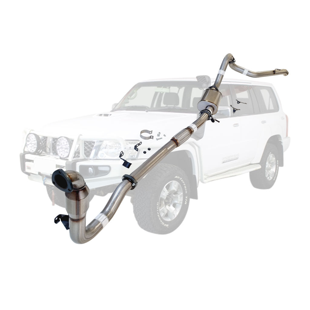 Nissan Patrol Y61 GU 3L ZD30 Wagon 3 Inch Turbo Back Exhaust  2000-2016 (Does not suit Coil Tower Braces)