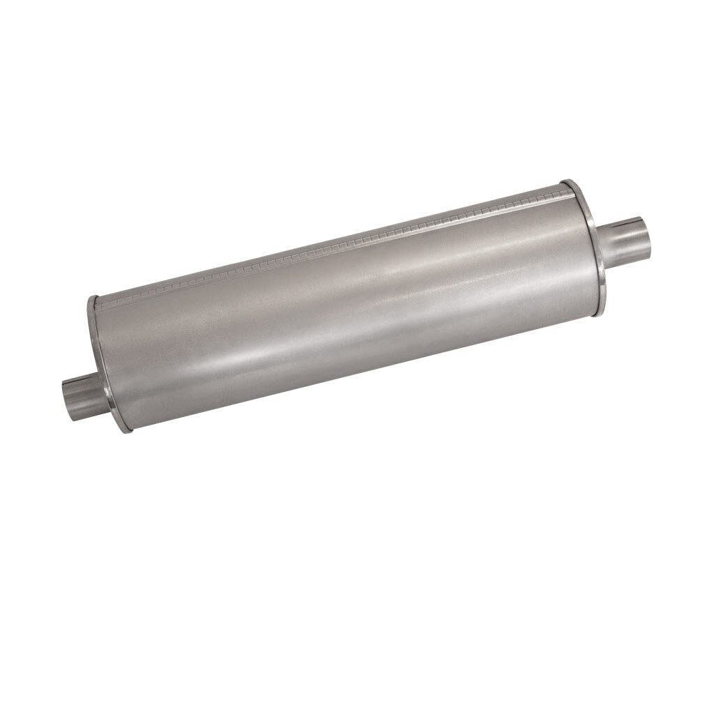 6" Round Offset/Offset Lefthand Rotation Configurations Universal Mufflers | Aluminised | Select Your Size Length and Internal Options