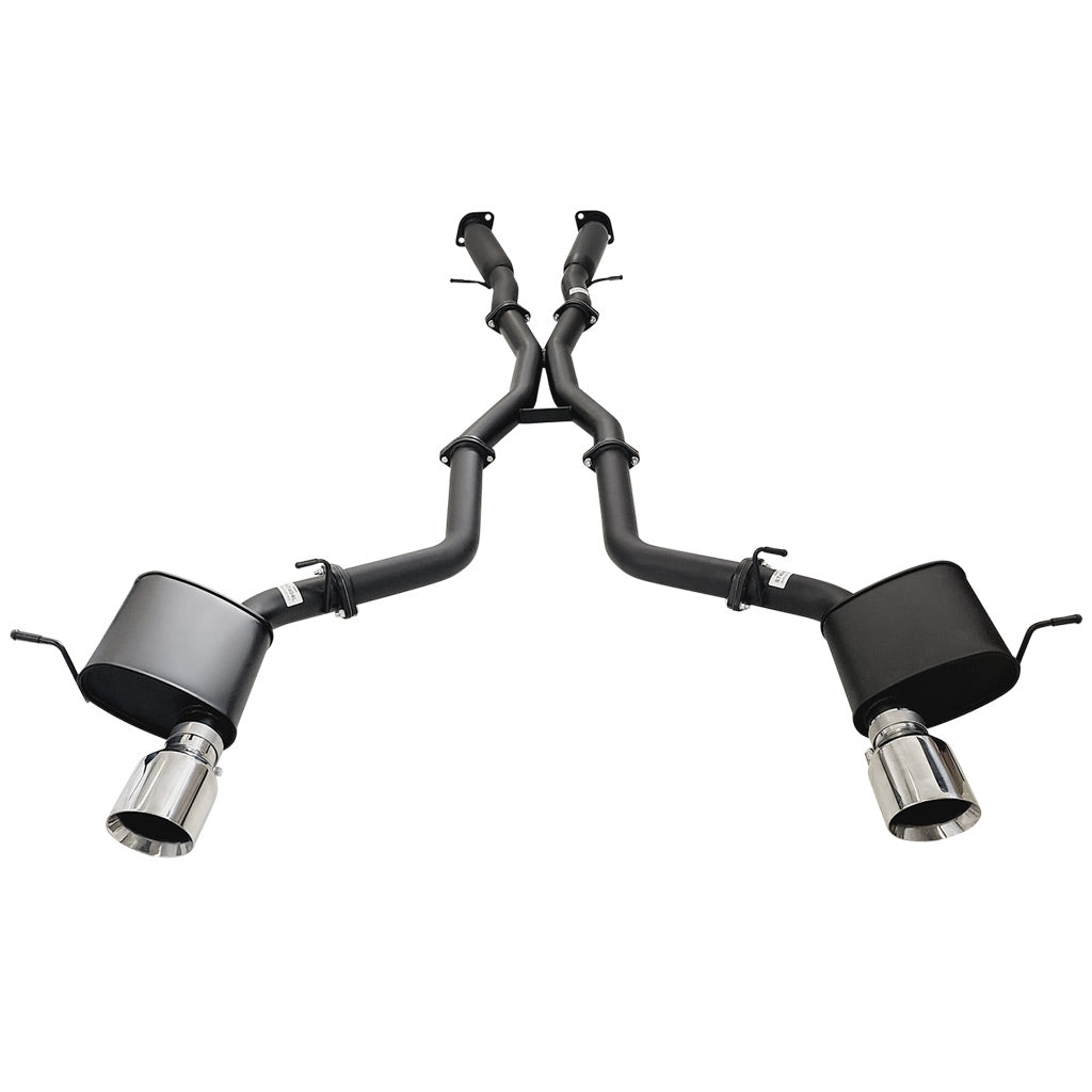 Twin 3 Inch Cat Back Exhaust With Centre Hotdogs For SRT Jeep Grand Cherokee 2012 to 2021 SS Tips