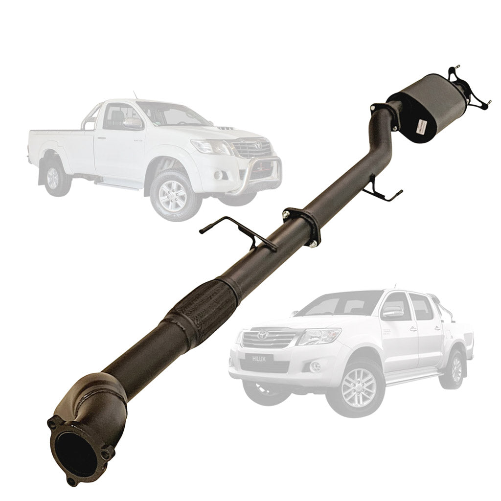 TOYOTA HILUX KUN 3.0L16/26 3.0L 1KD-FTV D4D 2005 - 9/2015 3" TURBO BACK EXHAUST