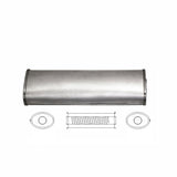 5" x 3" Centre/Centre Configurations Mufflers | Aluminised | Select Your Size Length and Internal Options