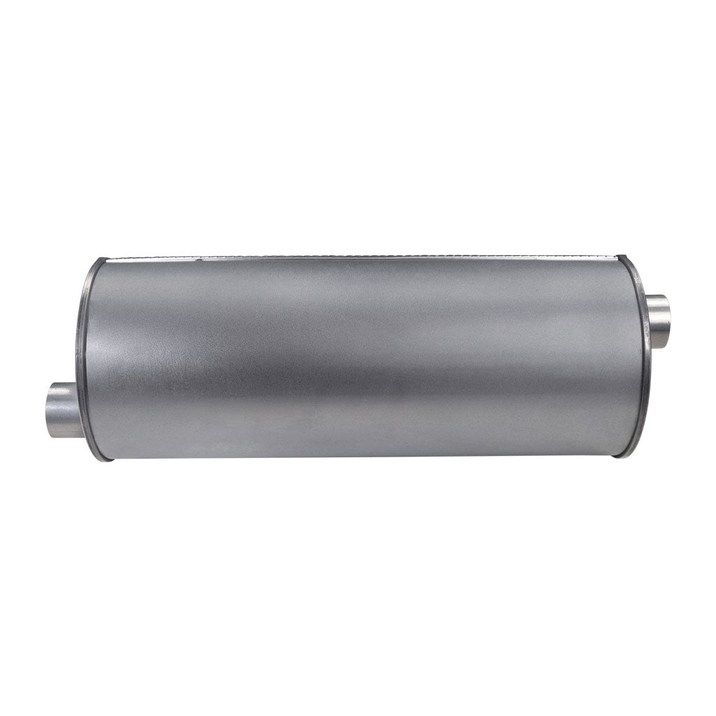 8" Round Offset/Offset Righthand Rotation Configurations Universal Mufflers | Aluminised | Select Your Size Length and Internal Options