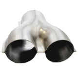 Y-PIPE Pressed Collector - Single 3" (76mm) Dual 2 x 2 1/2" (63mm) Stainless Steel